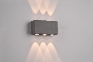 TRIO 240760142 CLYDE venkovní nástěnné svítidlo SMD LED 2x3W/300lm 3000K IP54 antracitová