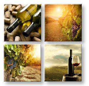 Obraz na stěnu Meeting in the vineyard 4 dílný XOBKOL16E42