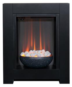 Krbová souprava Adam Monet v erné barv s elektrickým krbem, rozmry 73 cm x 60 cm x 20 cm, LED plamen, tepelný výkon 1 - 2kW