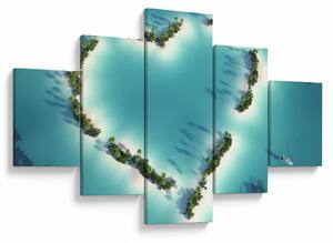 Obraz - Ostrovy srdce (125x70 cm)