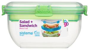 Sistema Krabička na salát a sendvič To Go 1,63l Barva: zelená