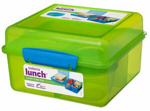 Sistema Box na oběd Lunch Cube Max se 4 oddíly a kelímkem na jogurt 2l Barva: zelená
