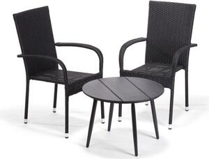 Iwome Jídelní set Elche antracit + 2x idle Madrid antracit IHH-10150015