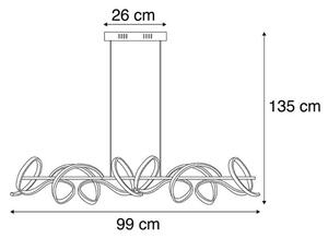 Leuchten Direkt 19033-21 - LED Stmívatelný lustr na lanku CURLS LED/40,8W/230V