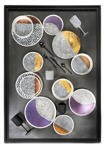 VILLA D’ESTE HOME TIVOLI Sada hlubokých misek Switch 4 kusů, barevný, dekorovaný, keramika, 27 cm