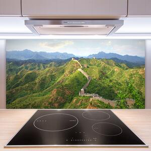 Kuchyňský skleněný panel Velká Zeď Hora Krajina 120x60 cm