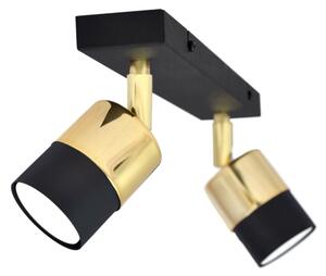 LED Bodové svítidlo TUBSSON 2xGU10/4,8W/230V černá/zlatá