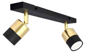 LED Bodové svítidlo TUBSSON 2xGU10/4,8W/230V černá/zlatá