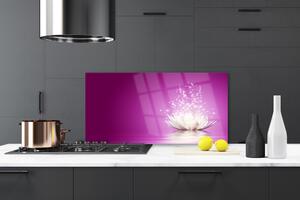 Kuchyňský skleněný panel Květ Lotosu 125x50 cm