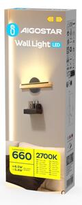 Aigostar - LED Nástěnné svítidlo LED/6,5W/230V 2700K