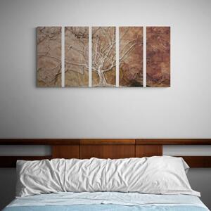 5-dílný obraz koruna stromu - 100x50 cm