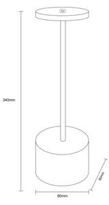 Globo 21019B - LED Stmívatelná stolní lampa POLINA LED/1,2W/3,7V