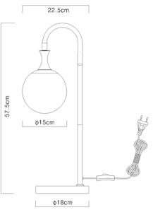 Globo 15885T - Stolní lampa DALTON 1xE27/10W/230V černá