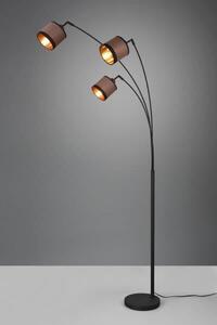 TRIO Reality R41553041 DAVOS stojací lampa V1850mm 3xE14 černá matná, šedohnědá
