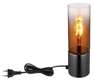 Globo 21000TG - Stolní lampa ANNIKA 1xE27/25W/230V pr. 9 cm černá/měděná