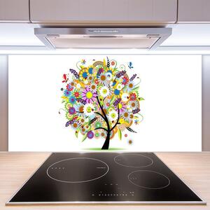 Kuchyňský skleněný panel Strom umění 140x70 cm