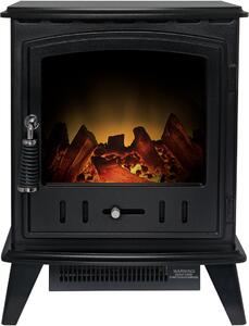 Adam Aviemore elektrický krb v erné barv, voln stojící, rozmry 54,5 cm x 41 cm x 30,5 cm, tepelný výkon 0,9 - 1,8 kW, LED efekt plamene