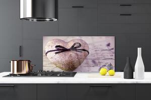 Kuchyňský skleněný panel Srdce Kámen Umění 140x70 cm