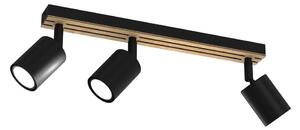 Bodové svítidlo TERRA 3xGU10/8W/230V černá/dub