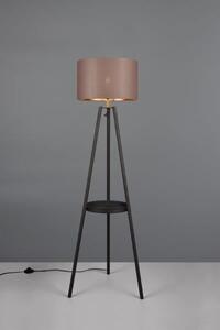 TRIO Reality R41561032 COLETTE stojací lampa V1525mm 1xE27 černá matná, šedohnědá