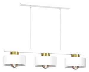 Lustr na lanku MARTI 3xE27/15W/230V bílá/zlatá