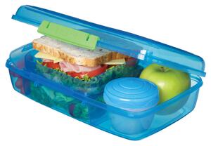 Sistema Box na jídlo Lunch s 5 oddíly a kelímkem 1,76l Barva: modrá