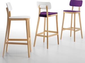 Výprodej Infiniti designové barové židle Porta Venezia 67 cm (bílá/ buk přírodní)