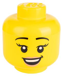 Malý úložný box ve tvaru Lego hlavy (Happy Girl) (100349616003)