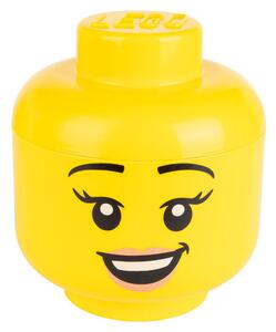 Malý úložný box ve tvaru Lego hlavy (Happy Girl) (100349616003)