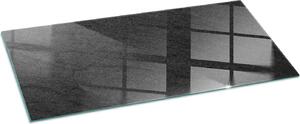 Sklenná podlahová deska pro 125x50 cm - Krbová deska sklenná - Krbová deska sklenná - Ochranné sklo - Ochranná deska proti jiskrám - Sklenná podlahová deska neholavá - Tepelná ochrana - Ochrana podlahy ze skla - Kamenná povrchová struktura