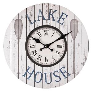 Dřevěné nástěnné hodiny Lake House 34 cm