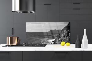 Kuchyňský skleněný panel Moře Hory Krajina 140x70 cm