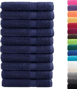 Prémiové ručníky SOLUND 10 ks tmavě modré 100x200 cm 600 g/m²