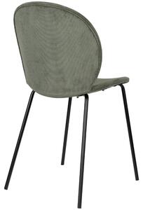 Zelená manšestrová jídelní židle ZUIVER BONNET
