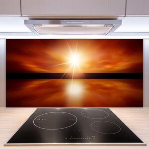 Skleněné obklady do kuchyně Slunce Nebe Voda Krajina 125x50 cm