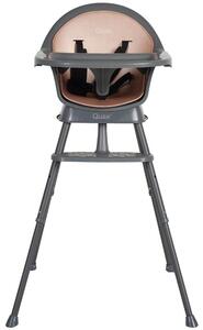 Tmavě šedá plastová jídelní židlička Quax Ultimo 62 - 92 cm
