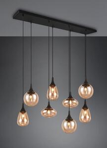 TRIO 317000813 LUMINA závěsné svítidlo 8xE14 černá matná, jantarová