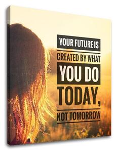 Motivační obraz na zeď Your future is created