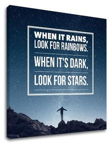 Motivační obraz na zeď When it rains