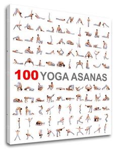 Motivační obraz na zeď 100 Yoga asanas