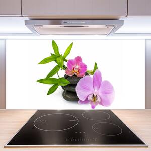Skleněné obklady do kuchyně Květ Kameny Rostlina 140x70 cm