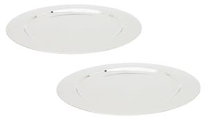 Kave Home Set dvou nerezových talířů Nirela 33 cm