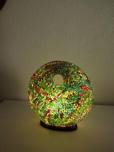 Stolní lampa DONAT zelená, 36 cm, mozaika, ruční práce