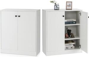 KOMFOTTEU píborník se 2 dvíky, bufetový píborník s ochranou proti peklopení, komoda s boními zásuvkami do obývacího pokoje, jídelny, lonice, pedsín, 72 x 34 x 85,5 cm (bílá)