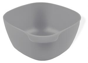 Plastový šedý talíř, 0,75 l, Bailango