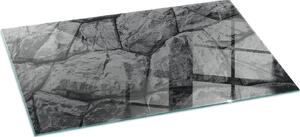 Sklenná podkladová deska pro 120x60 cm - kamna - krbová deska sklenná - ochranné sklo - ochranná deska proti jiskrám - sklenná podkladová deska ohnivzdorná - ochranná deska proti teplu - ochrana sklenného podkladu - vzor pírodního kamene
