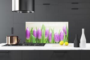 Skleněné obklady do kuchyně Tulipány Květiny Příroda 120x60 cm