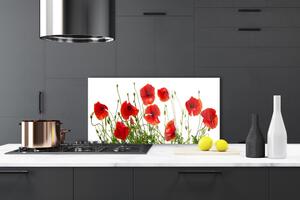Skleněné obklady do kuchyně Máky Květiny Příroda 140x70 cm