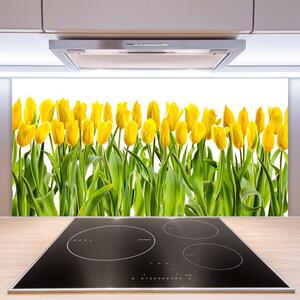 Skleněné obklady do kuchyně Tulipány Květiny Příroda 125x50 cm