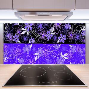 Skleněné obklady do kuchyně Abstrakce Vzory Květiny Art 140x70 cm